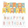 Banerek / die cut Happy Birthday, 15szt. - 2